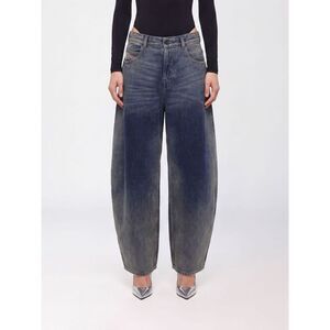 Diesel Women Diesel 1987 D-Khelz Mid-Rise Baggy Jeans In Cotton And Hemp Denim